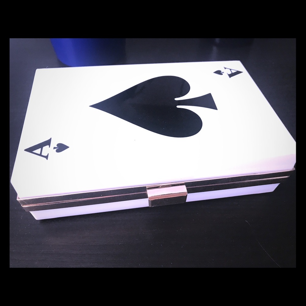 Playing card clutch purse